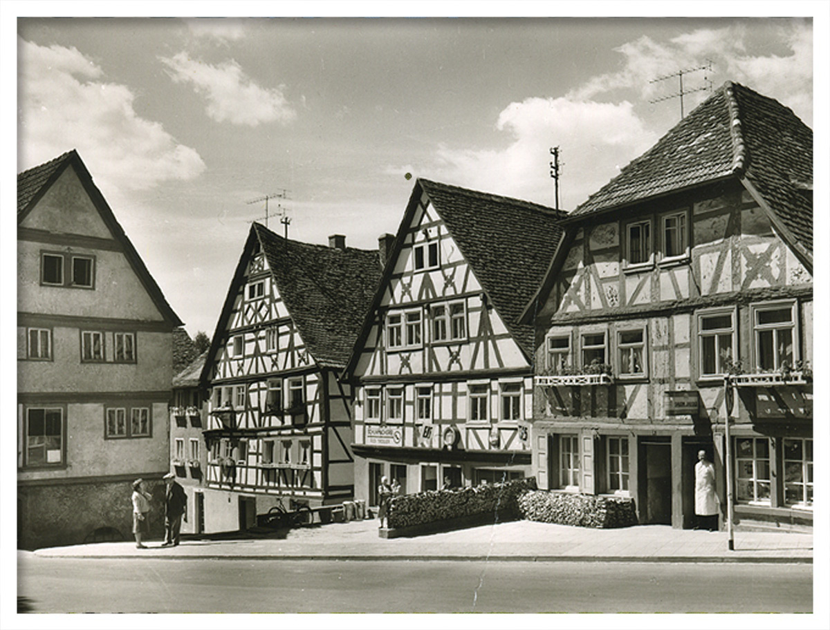 Postkarte Buchen Röhrenbrunnen