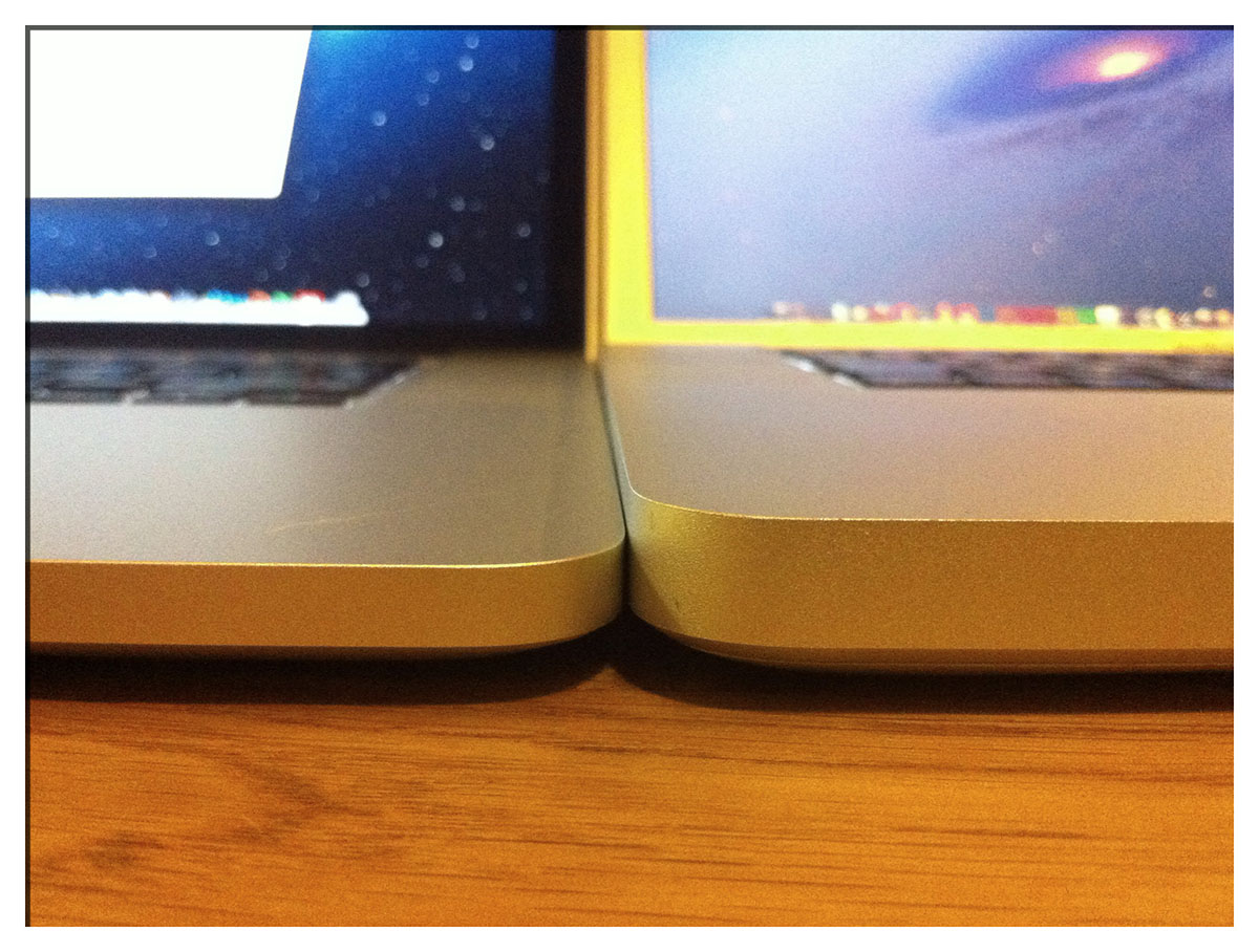 Links: MacBook Pro mit Retina-Display - Rechts: das normale