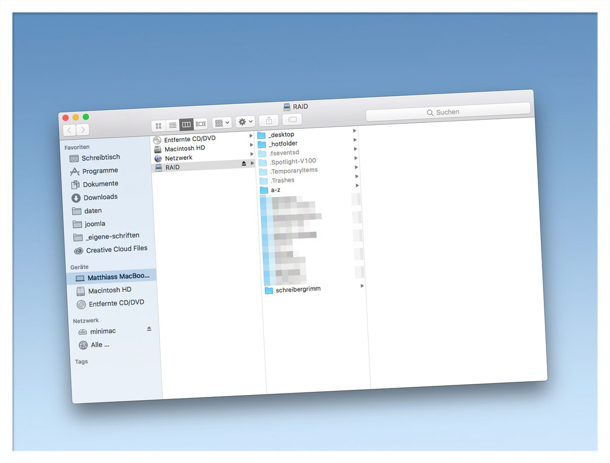 Screenshot des Mac-Finders